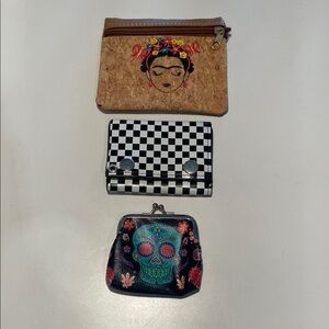 Embroidered Cork Pouch with Floral Design